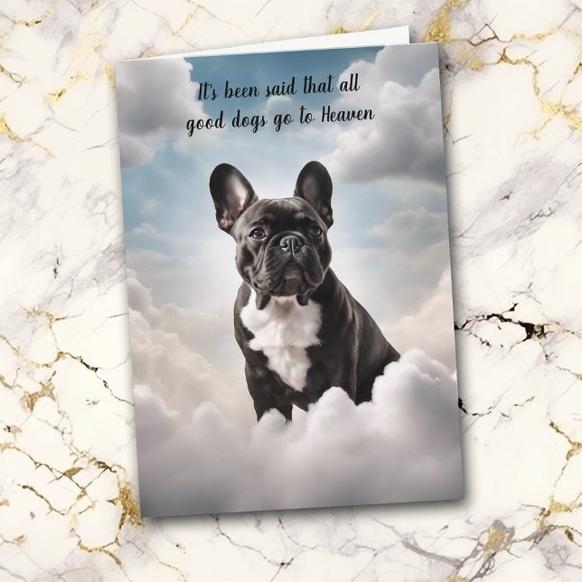Perte de Black French Bulldog carte de sympathie d (Créateur téléchargé)