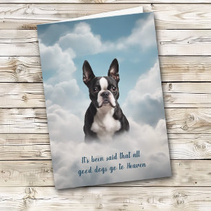 Perte de Boston Terrier Chien paradis carte de sym