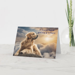 Perte de Golden Retriever Chien Heaven Carte de Sy