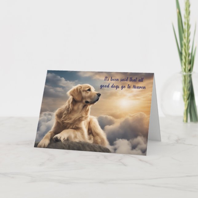 Perte de Golden Retriever Chien Heaven Carte de Sy (Devant)