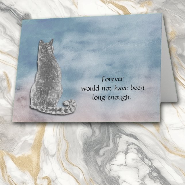 Perte de gris Tabby Cat Sympathie Carte de Condole (Créateur téléchargé)