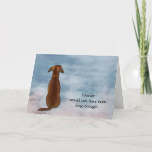 Perte de la carte de condoléances Red Dachshund