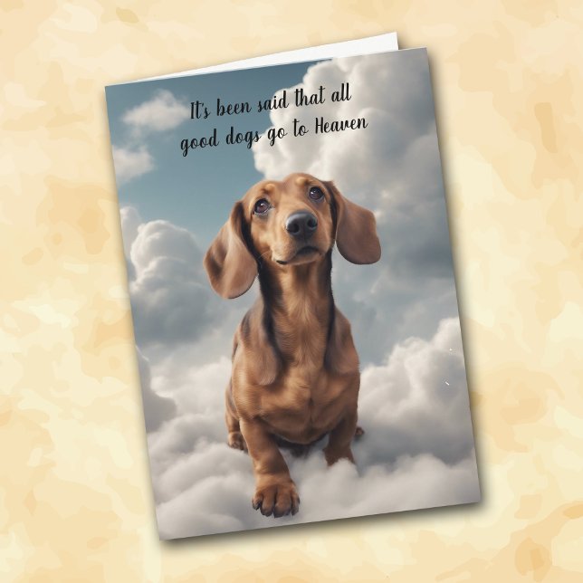 Perte de Red Dachshund Chien paradis carte de symp (Créateur téléchargé)
