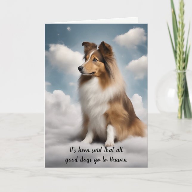Perte de Shetland Sheepdog Heaven Carte de sympath (Devant)