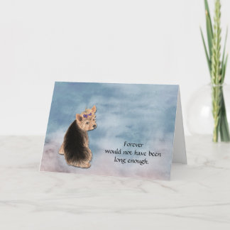 Perte de Yorkie Condolence Carte de sympathie