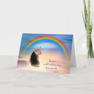 Perte de Yorkshire Terrier Carte de Sympathie arc-