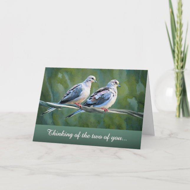 Perte d'un couple - Pensant à vous deux - Carte (Devant)