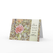 Perte d'une Mère - Carte de sympathie Rose
