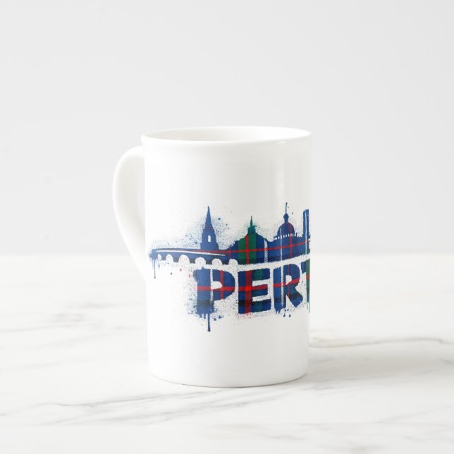 Perth Scotland Tartan Mug Scottish  (Devant gauche)