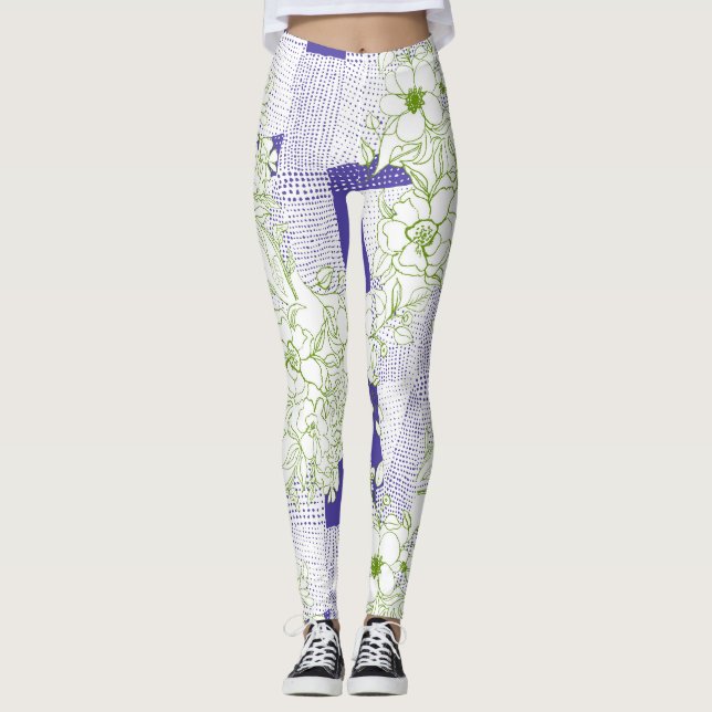 Perturbation florale - Leggings botaniques Abstrai (Devant)