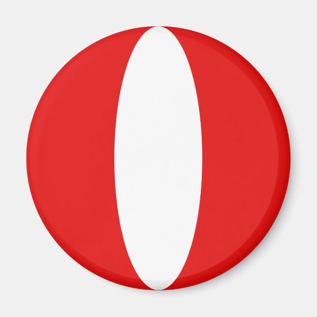 Peru Fisheye Flag Magnet (Devant)