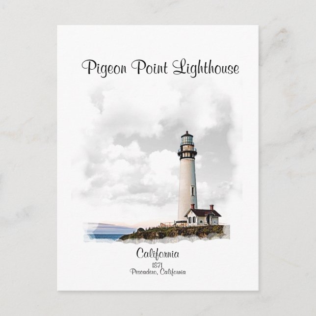 PESCADERO POINT LIGHTHOUSE - CARTE POSTALE (Devant)
