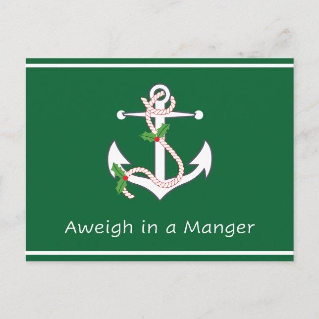 Peser dans la carte postale de Manger Vert Noël (Devant)