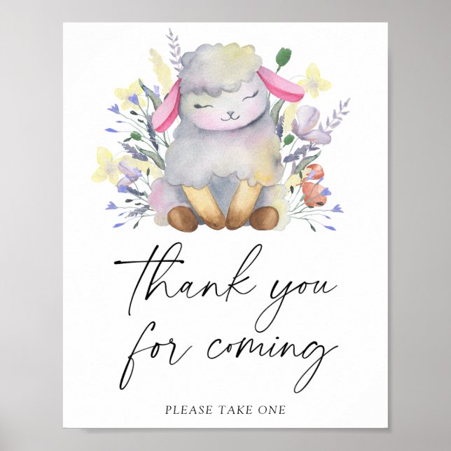 Pet agneau - Merci d'être venu Affiche (Devant)