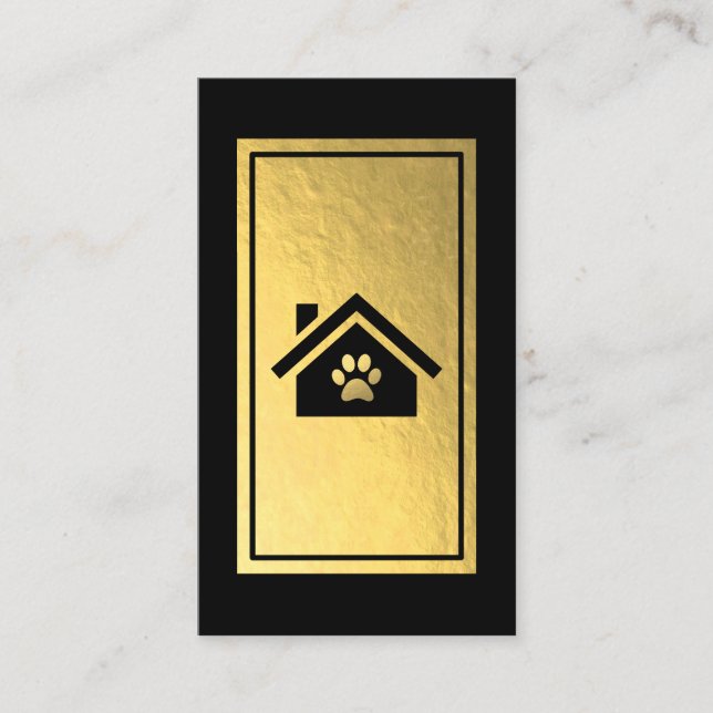 Pet Care Faux Gold Foil Carte de visite (Devant)