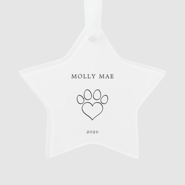 Pet Christmas Tree Star Dog/Cat Ornament (devant)