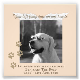 Pet Dog Memorial Photo Plaque d'impression