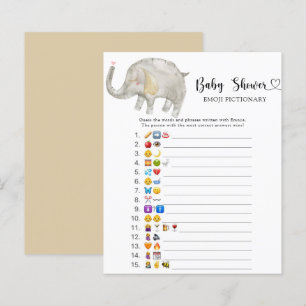 Pet Éléphant jeu de pictionary avec émoji de douch
