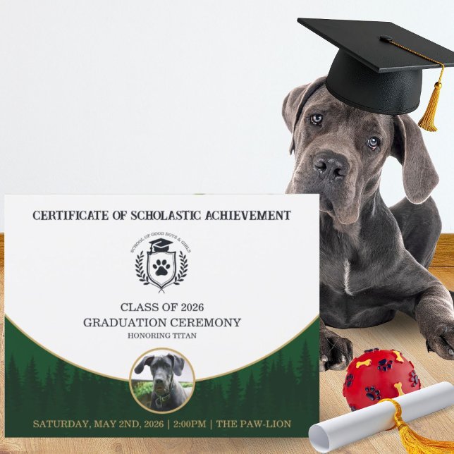 Pet Graduation Certificate Dog Training Diploma (Pet Graduation Certificate Dog Training Diploma
)