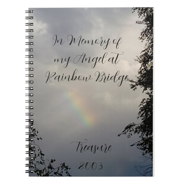 Pet Loss Rainbow Bridge Journal Memorial (Devant)
