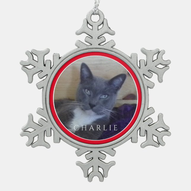 PET LOVE Ornement de flocon de neige d'eau douce / (Devant)