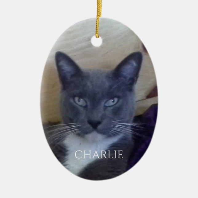 PET LOVE Oval Ceramic Ornement (Devant)
