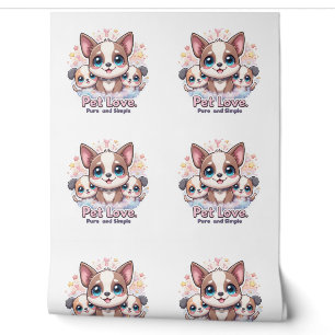 Pet Love Pure et Simple mignon Mur Chiot Art Mural