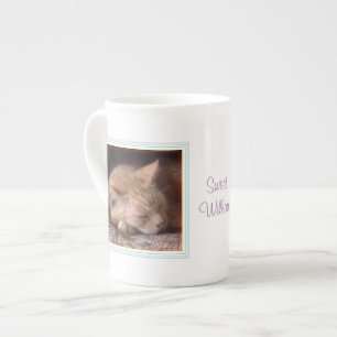 PET LOW Bone China Mug + Text / Rainbow