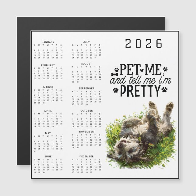 Pet Me and Tell Me I'm Pretty Dog (Devant / Derrière)