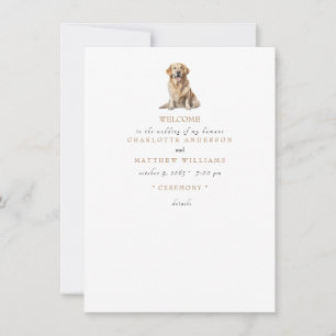 Pet Simple Noir & Or Texte Mariage Programme II
