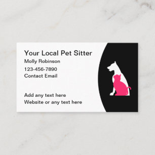Pet Sitter Nouveau Carte de visite simple