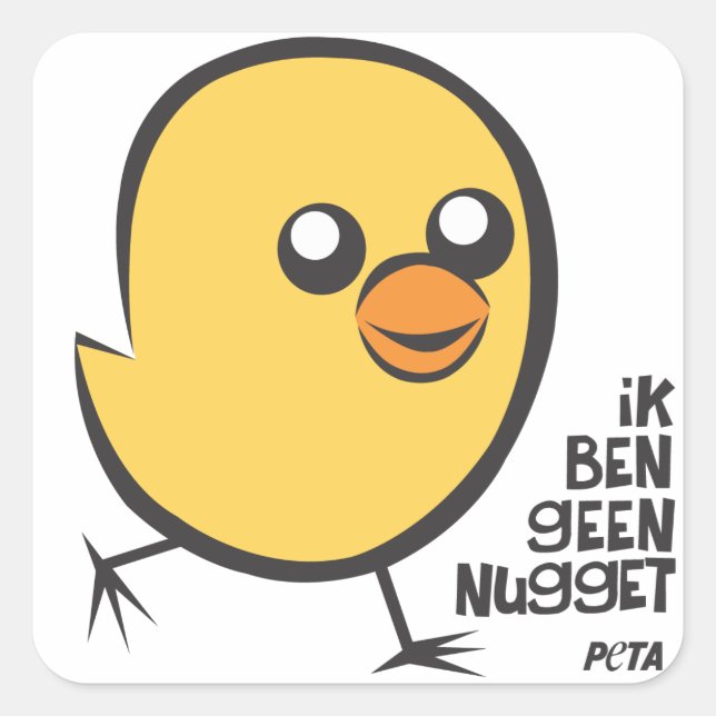 PETA Je ne suis pas un nugget sticker (Devant)