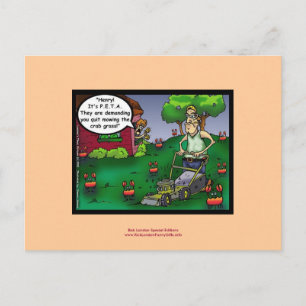 PETA & Le dessin animé Crabgrass Carte postale drô