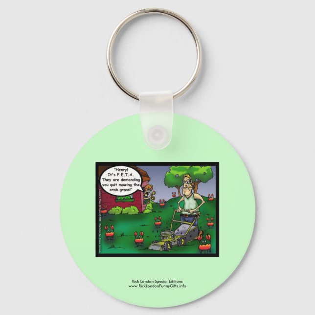 PETA & Le dessin animé Crabgrass Porte-clés drôle (Recto)