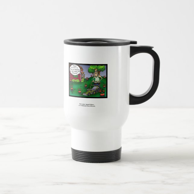PETA & The Crabgrass Cartoon Mug de Voyage Drôle (Droite)
