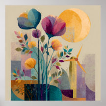 Pétales à vent - Poster Solarpunk