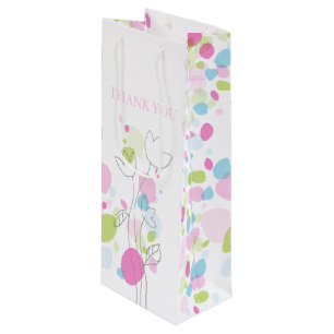 Pétales Confetti mariage merci sac à vin