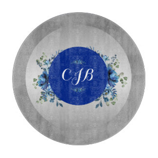 Pétales d'argent : Planche à découper de beauté fl