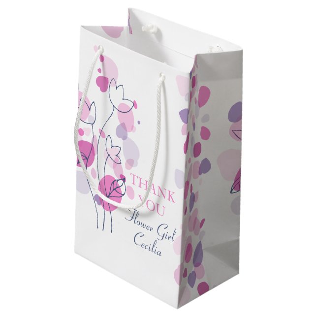 Pétales de Confetti mariage fleur fille faveur sac (Dos Angle)