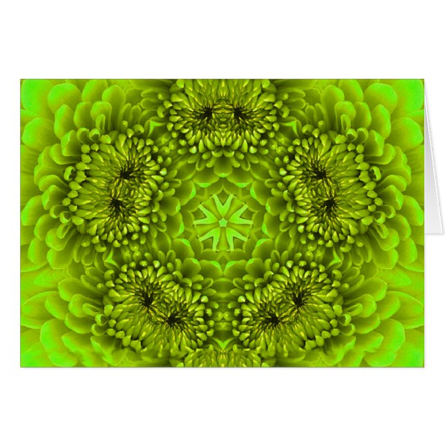 PÉTALES DE FLEUR DE DAHLIA VERT (Devant horizontal)
