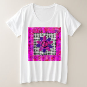 Pétales de fleurs en rose et violet noir et blanc