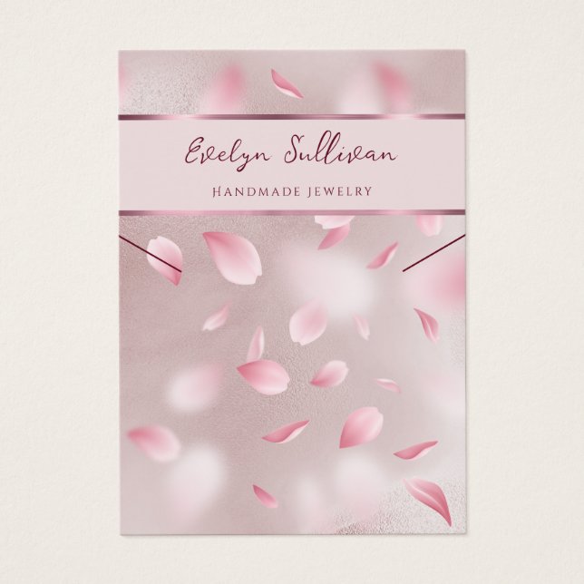 Pétales de fleurs fausse feuille collier carte d'a (Devant)