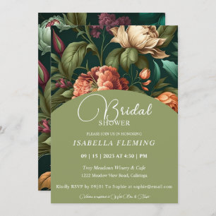 Pétales de fleurs Invitation de douche nuptiale