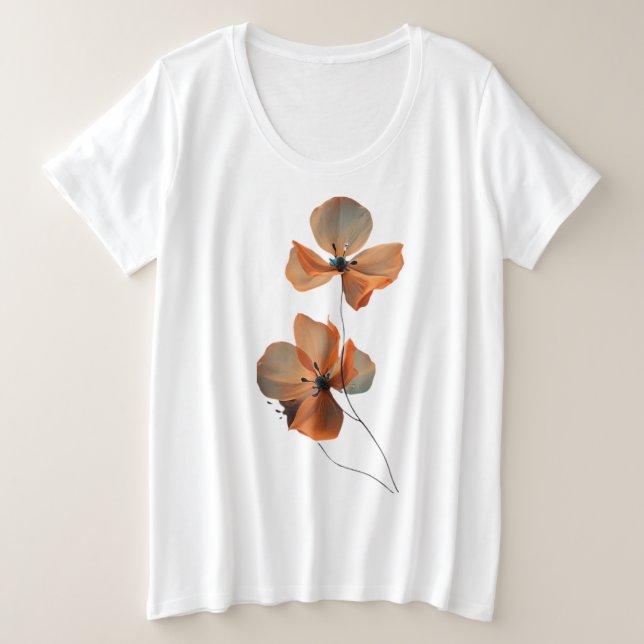 Pétales de murmure ambre dans l'obscurité Fleuriss (Design devant)