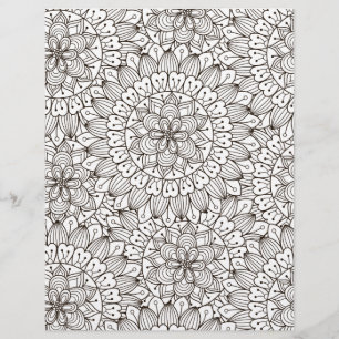 Pétales de page de coloriage Papier à papier à mor
