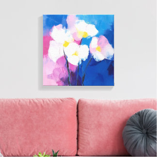 Pétales de rêve - Abstraite toile florale