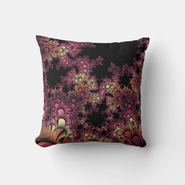 Pétales et épines Coussin d'art fractal (Recto)