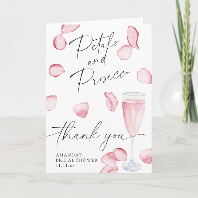 Pétales et Prosecco - merci pour la fête de mariag (Devant)
