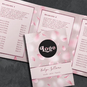 Pétales Faux Foil Brochure triplée