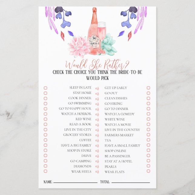 Pétales & Poursuite Jeu nuptiale Plairait-elle (Devant)